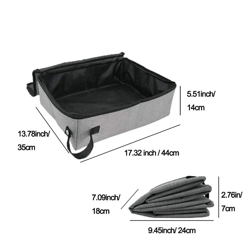 Foldable Closed Cat Litter Box With Lid Outdoor Easy Carry Cat Toilet Car Trunk Cat Litter Box