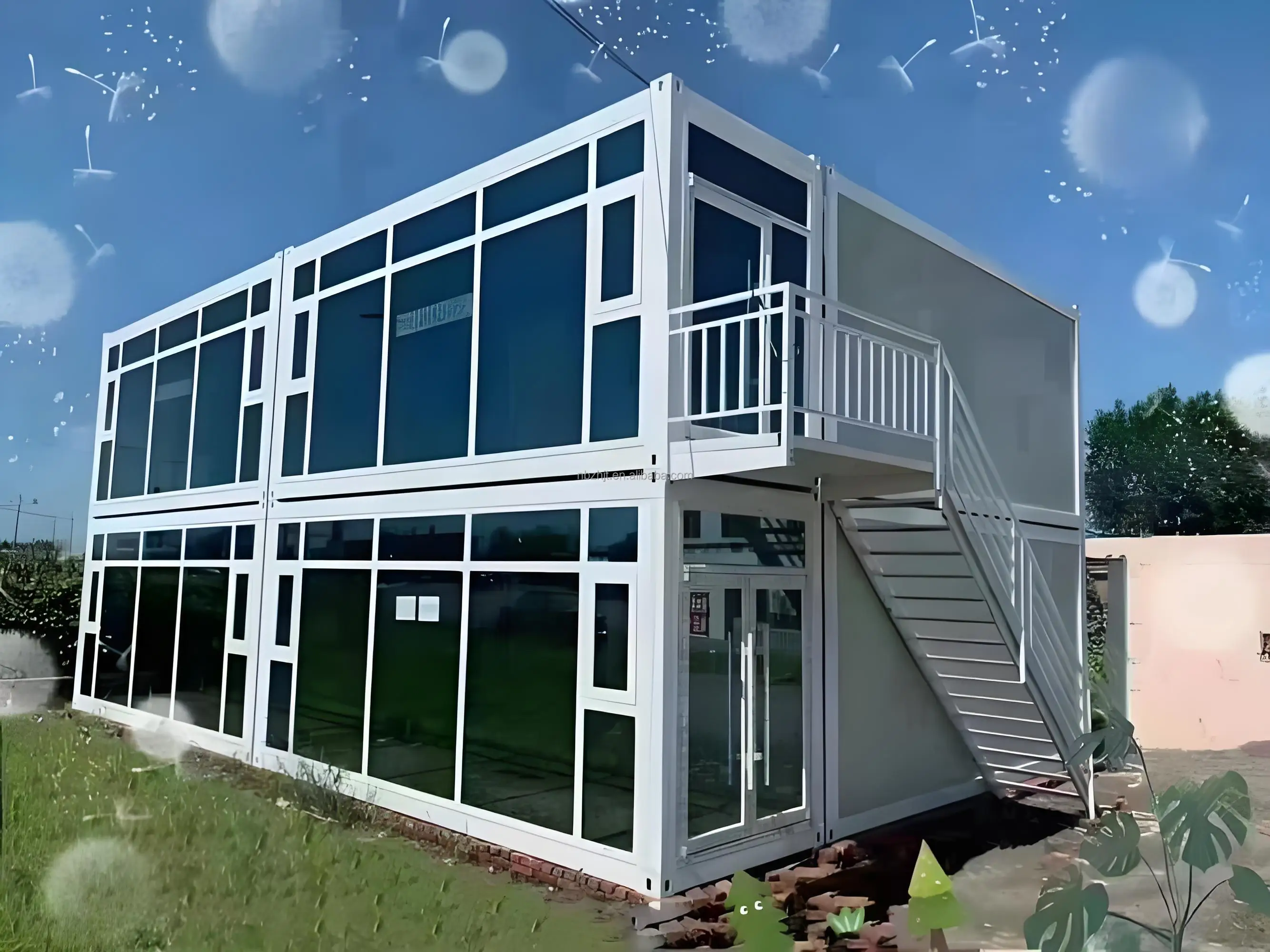 Rapid assembly of temporary dormitories and offices for container houses and mobile board building product types