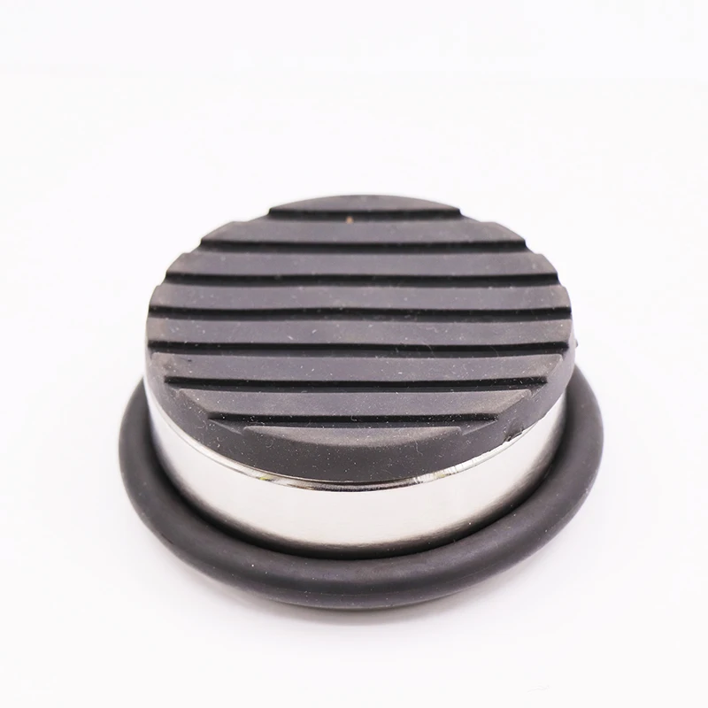 Heavy Duty Metal Floor Door Stopper Decorative Round Door Stopper with Rubber Buffer Ring Stainless Steel Door Stop