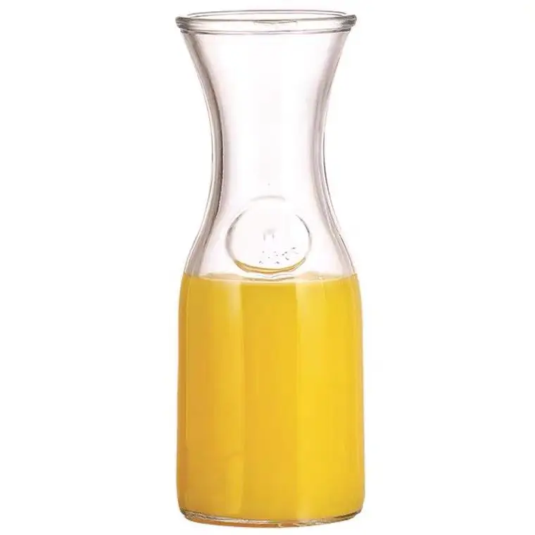 
Food grade transparent large capacity 1liter glass milk cup with plastic lid 