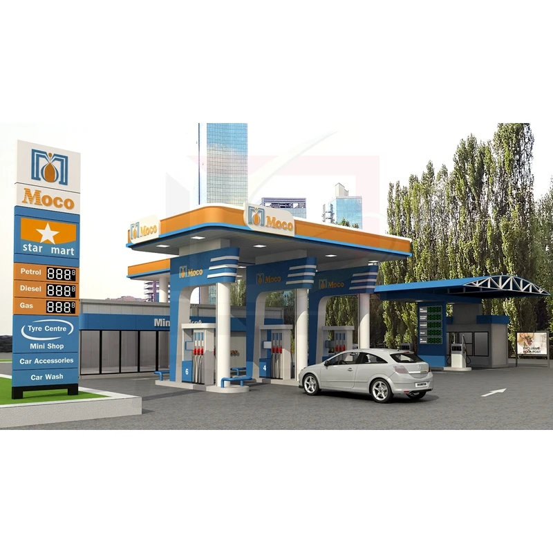 gas station illuminated pylon signs gas station canopy design