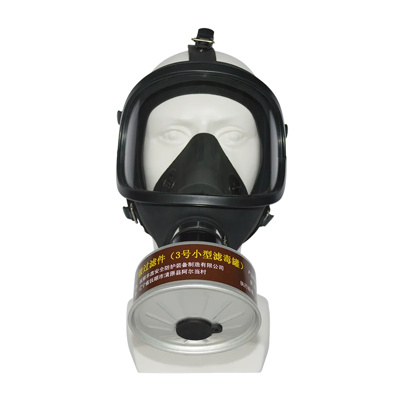 Wholesale cylindrical silicone anti gas mask antigas chemical protective fireproof mask firefighting using