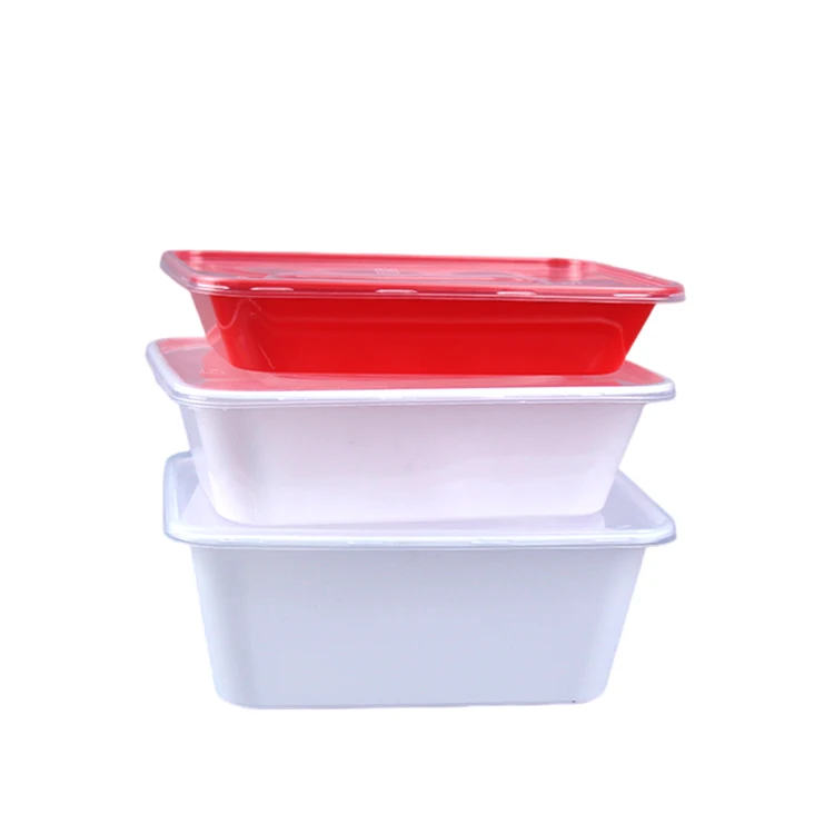 Wholesale Disposable American takeaway Food Container Microwavable Food Storage Meal Prep box plastic food storage box With Lid