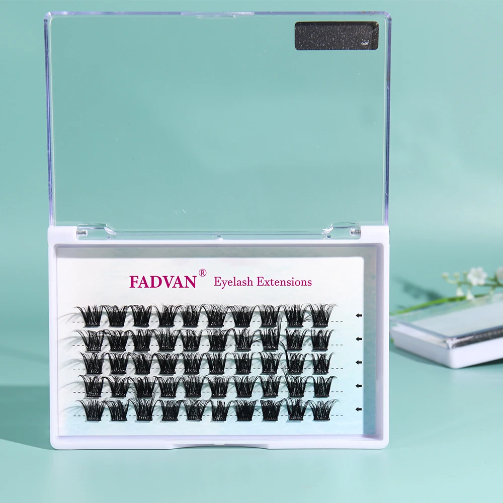 Professional Self Grafting Individual Lashes Cluster Segmented Eyelash Natural Diy Eyelash Extension Fan