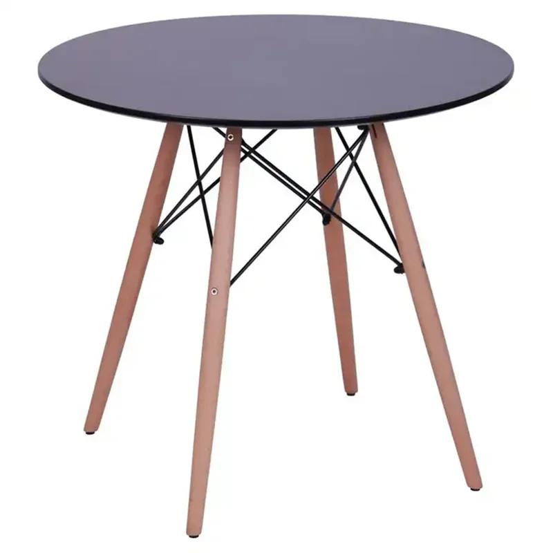 Cheap Modern Style Coffee Table Wooden Metal Dining Table Sets