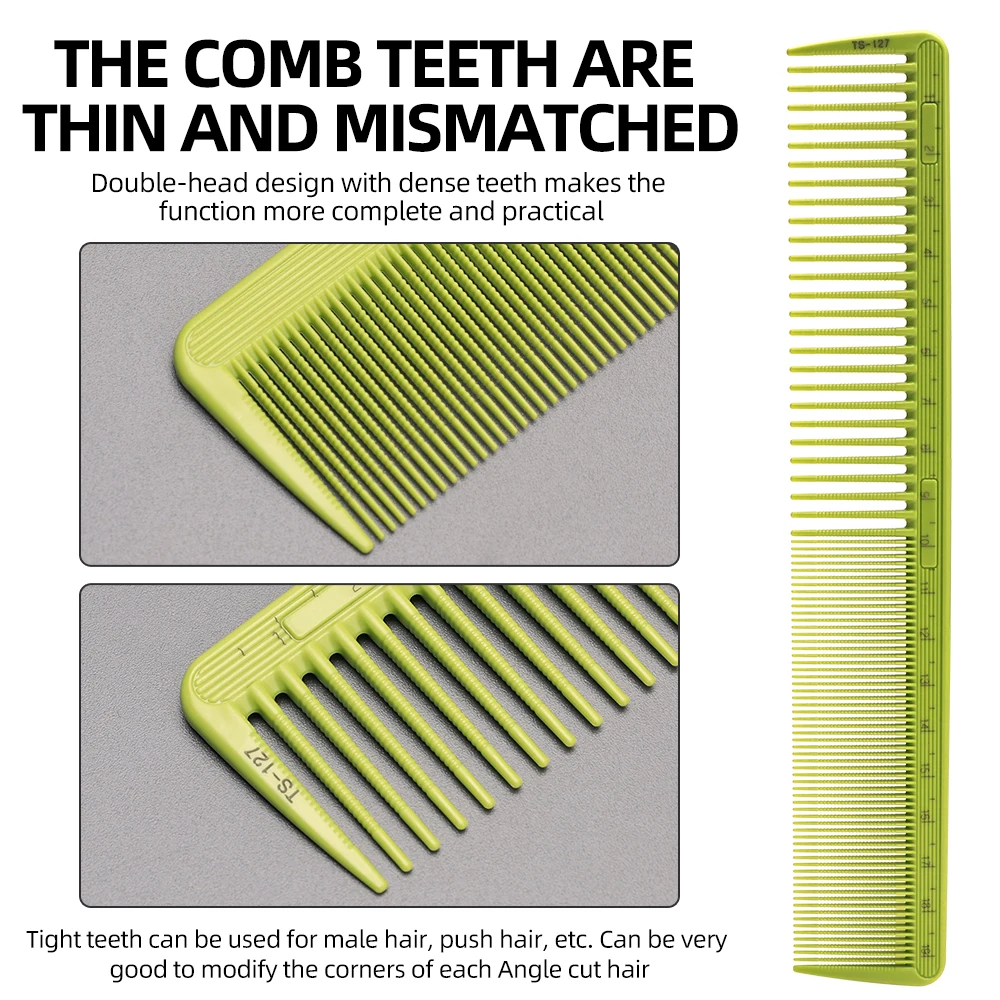 9Pcs Carbon Fiber Professional Heating Comb Straight Hair Comb Salon Hair Styling Hairdressing Rat Tail Comb For Women