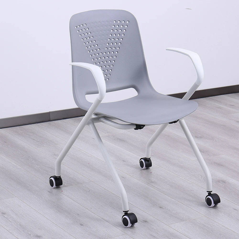 China Wholesale Modern Colorful Office Plastic Chair Stackable Metal Plastic Folding Chairs For Events Training conference room