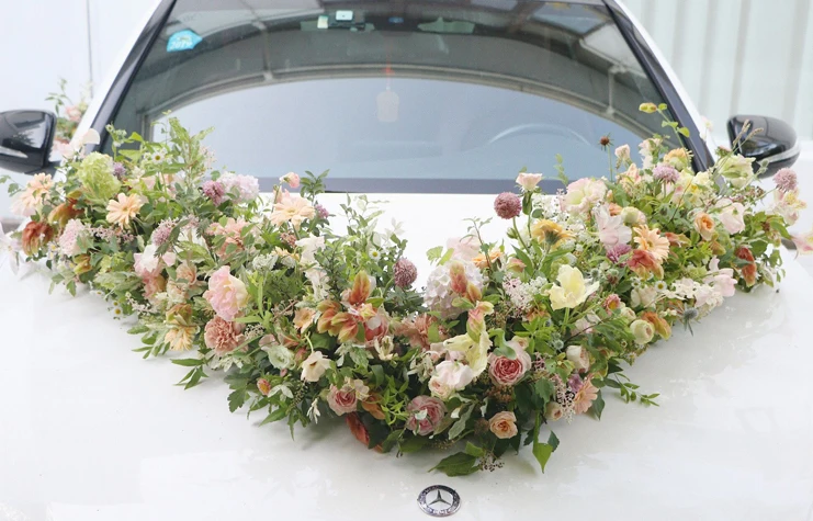 Florist Arrangements Wedding Car Front V Shaped Floral Foam Cage Flower Holder Florist for Decoration
