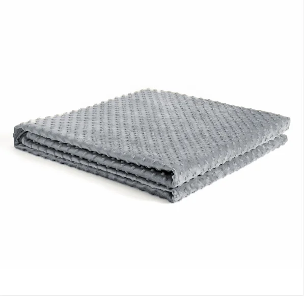 
New product cotton adult sensory 15lbs glass beads weighted blanket 