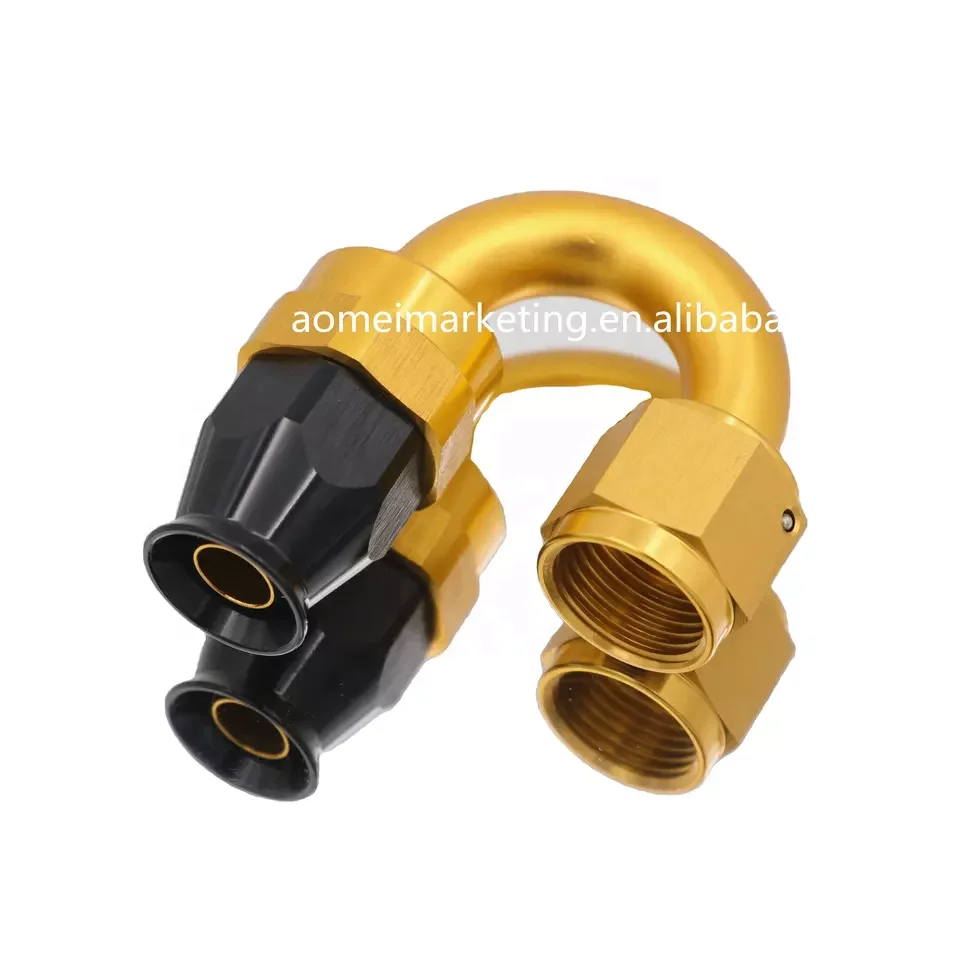 Aluminum PTFE Hose Ends  Fuel Oil Hose Pipe straight hose end An fittings An4 An6 An8 An10 An12