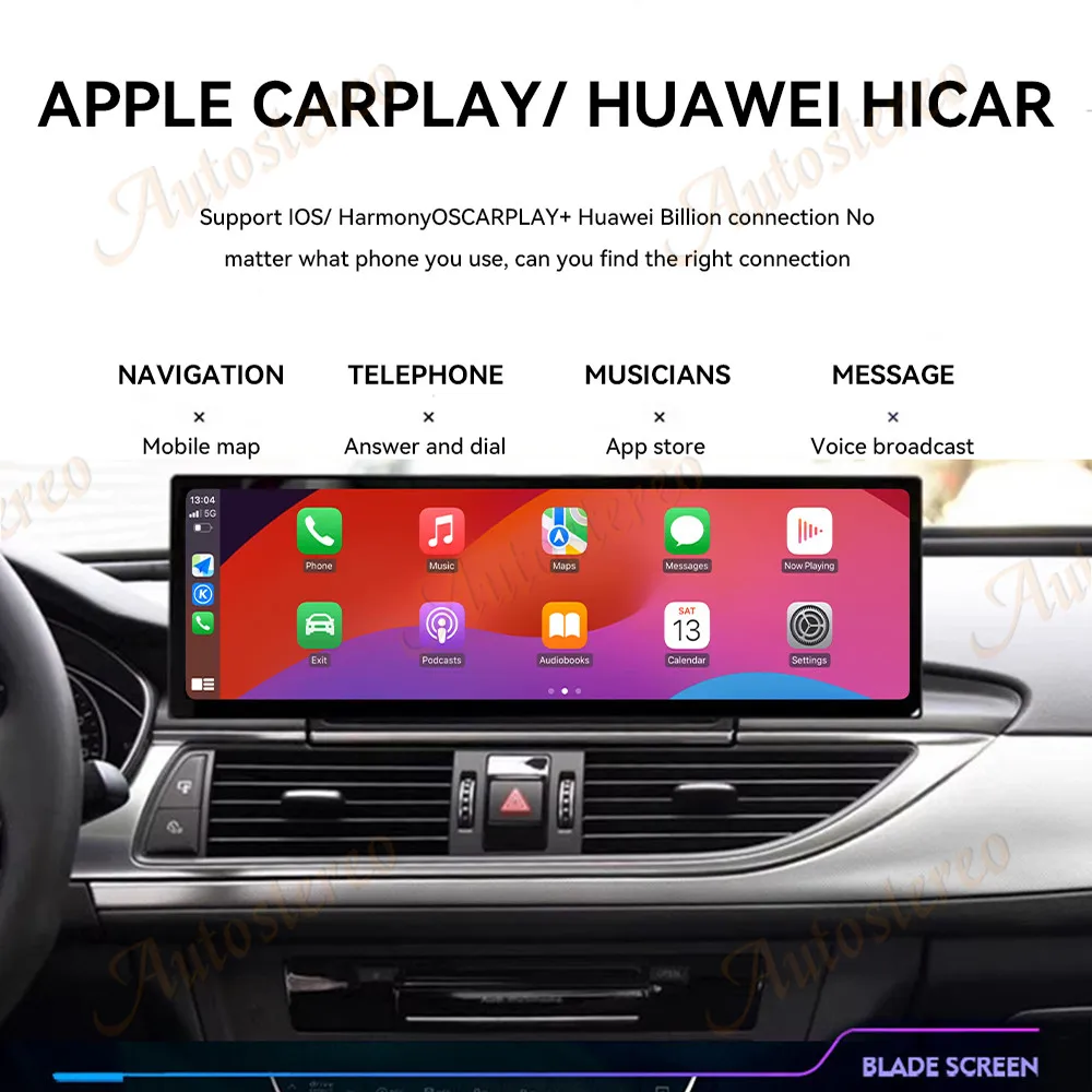 14.9 Inch Carplay For Audi A6 2016-2018 Car Radio Multimedia Auto Wireless HD Touch Screen GPS Navig Head Unit