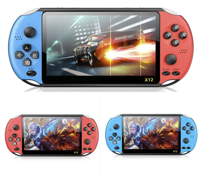 Игровые консоли X12 Plus 7 дюймов 5 1 дюйма X9 Pro высококлассная версия портативные Ретро игровые видеоплееры Double Rocker