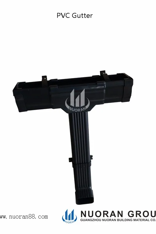 rectangular black plastic pvc rain gutter,guttering price per meter