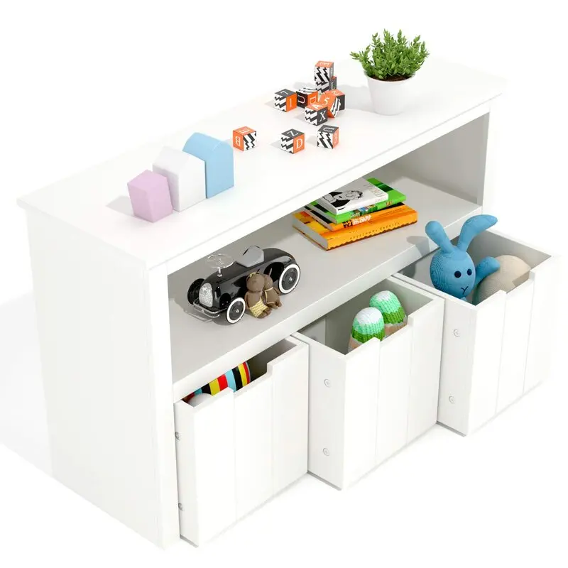 2 shelf organizer children baby toy storage cabinet for kids room