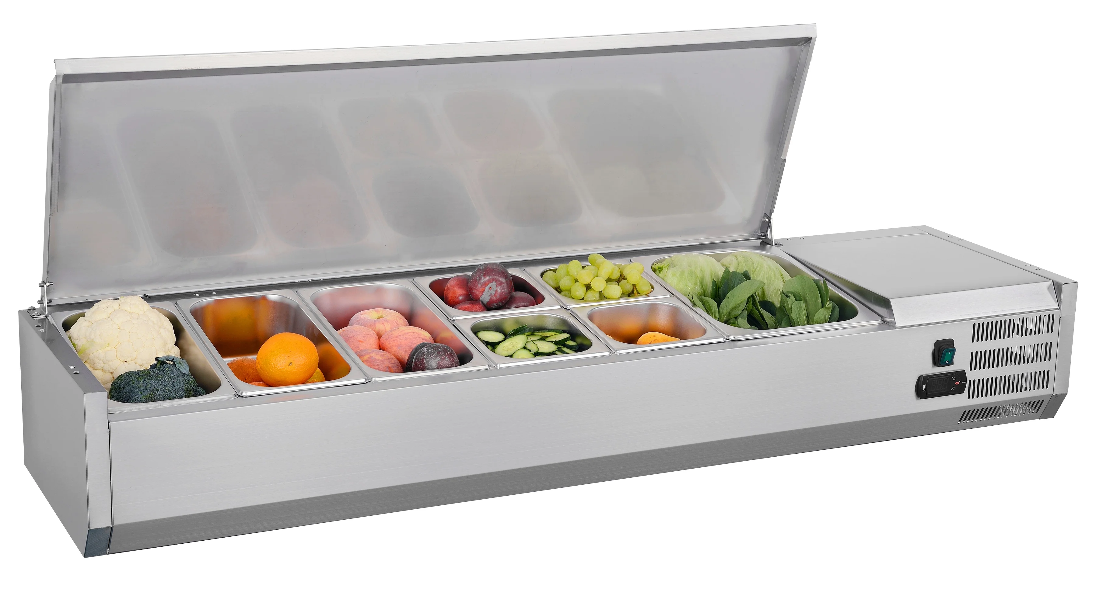 Salad Prep Counter refrigerated counter top salad display showcase salad bar counter