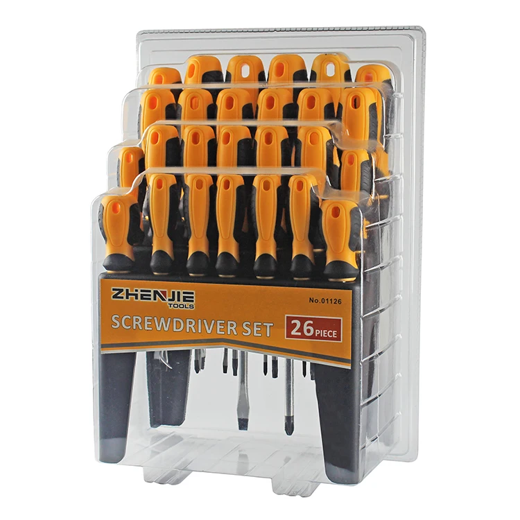 26 PIECES Economic PP+TPR Multi-function screwdriver set Household tools