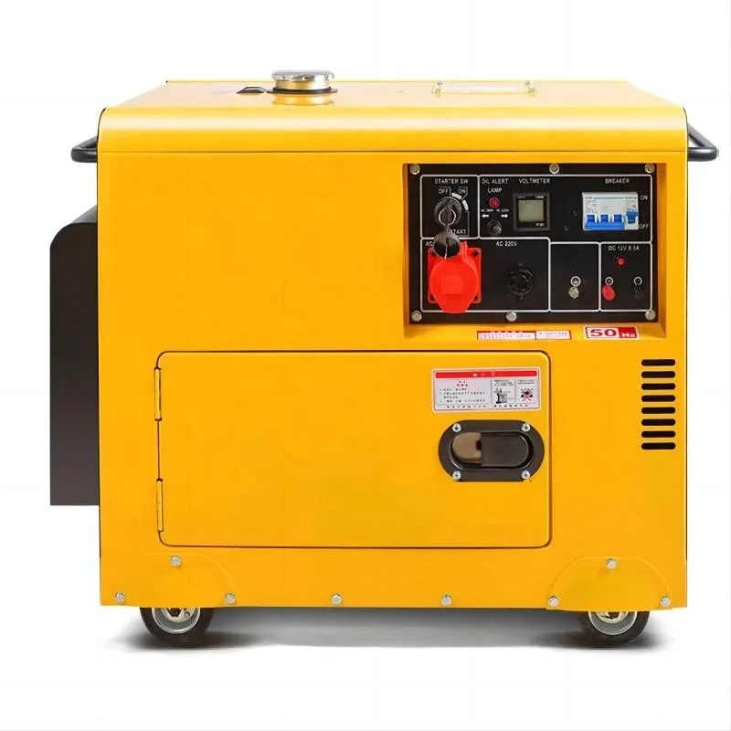 China manufacturer three phase 8kva diesel generator air cooled silent type genset for home