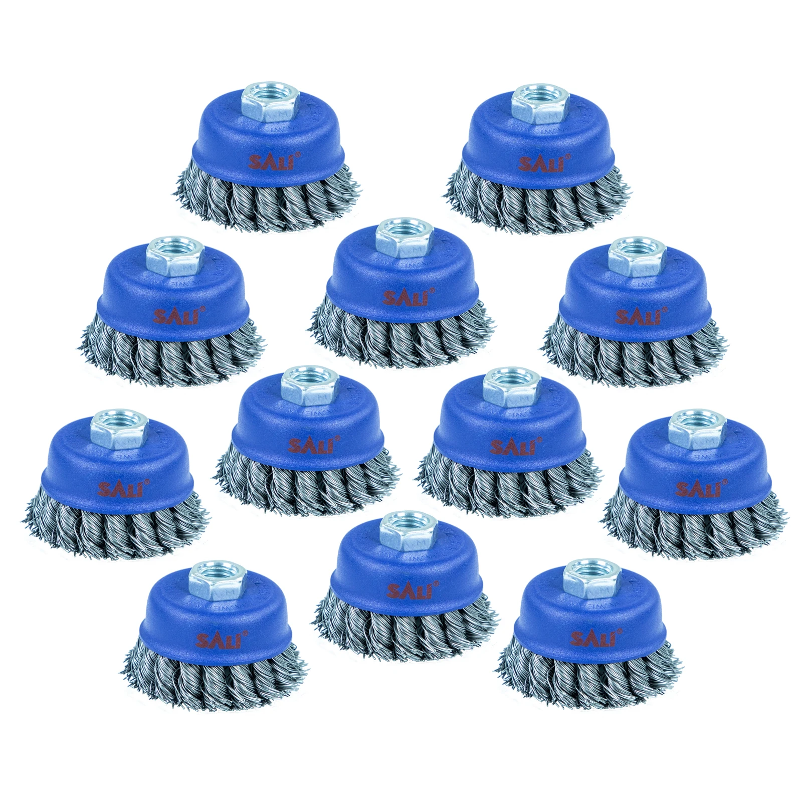 Custom 6Inch Wire Cup Brush 150mm Steel Twisted Knotted Cup Polishing Wire Brush For Angle Grinder