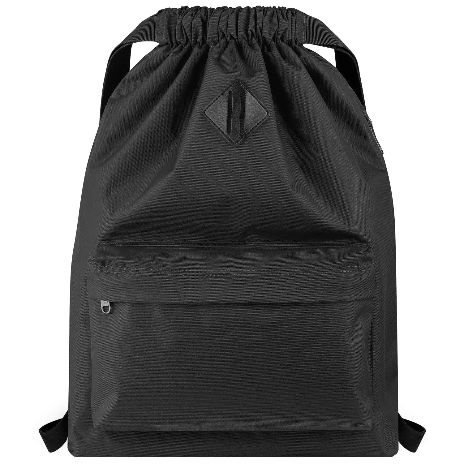 Hot Sale Drawstring Backpack Water Resistant String Bag Sports Gym Sack with Side Pocket for Men Women