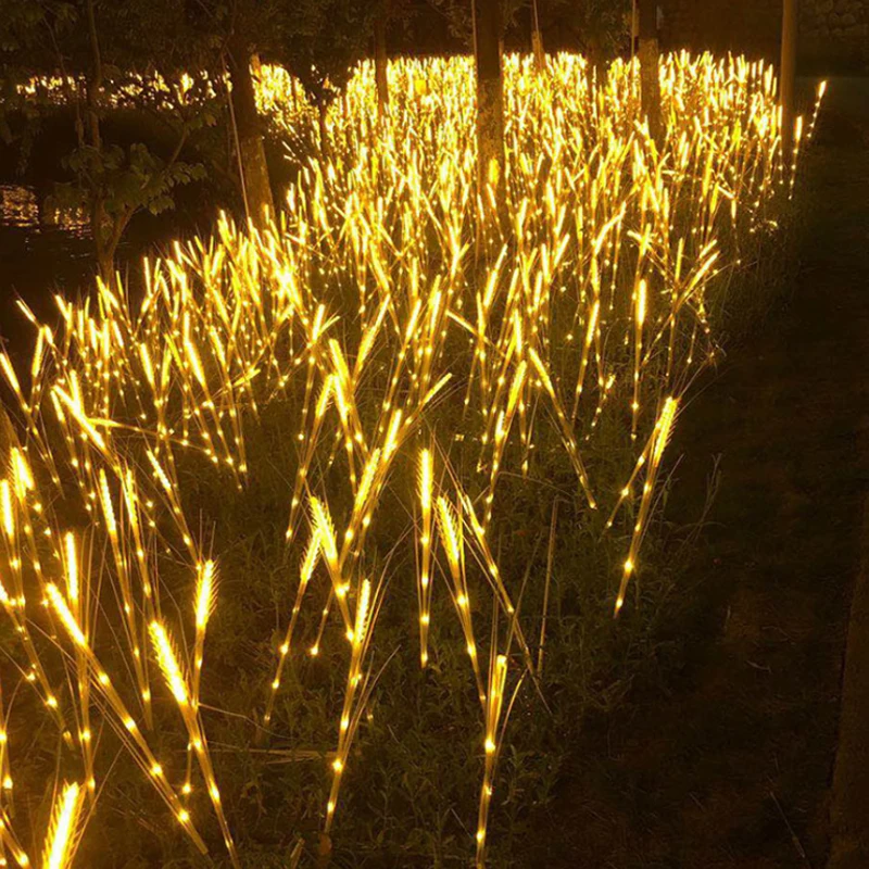 Holiday Christmas Wholesale Indoor and Outdoor Natural LED Wheat light for garden decoration Landscape Lights