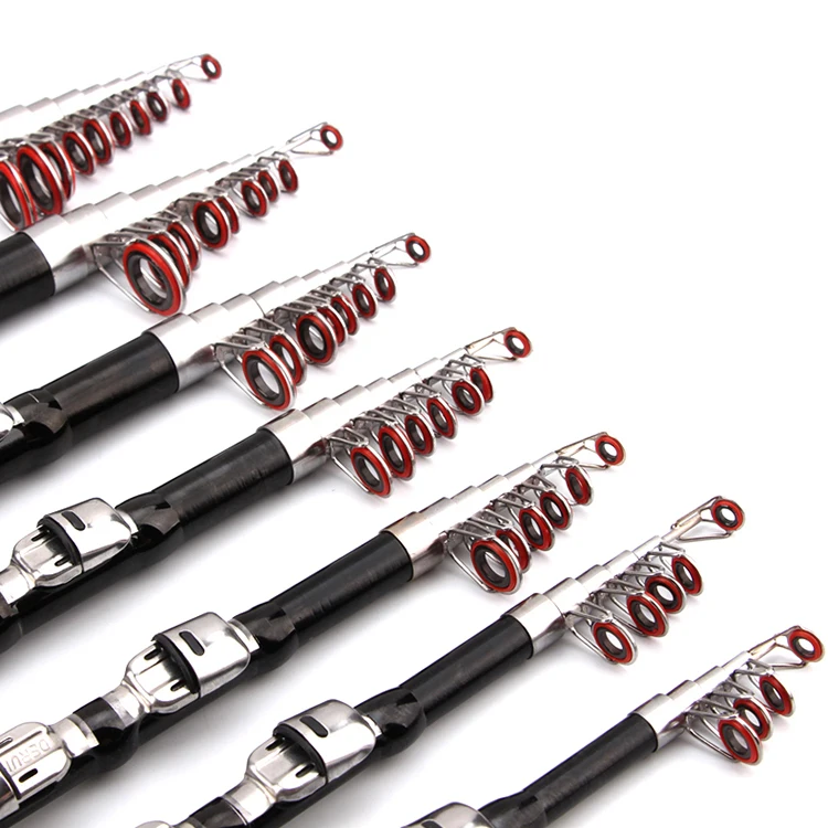 
Factory direct high-quality carbon spinning rod 1.8m-5.4m ultra-light telescopic long-handled carbon fiber fishing rod 
