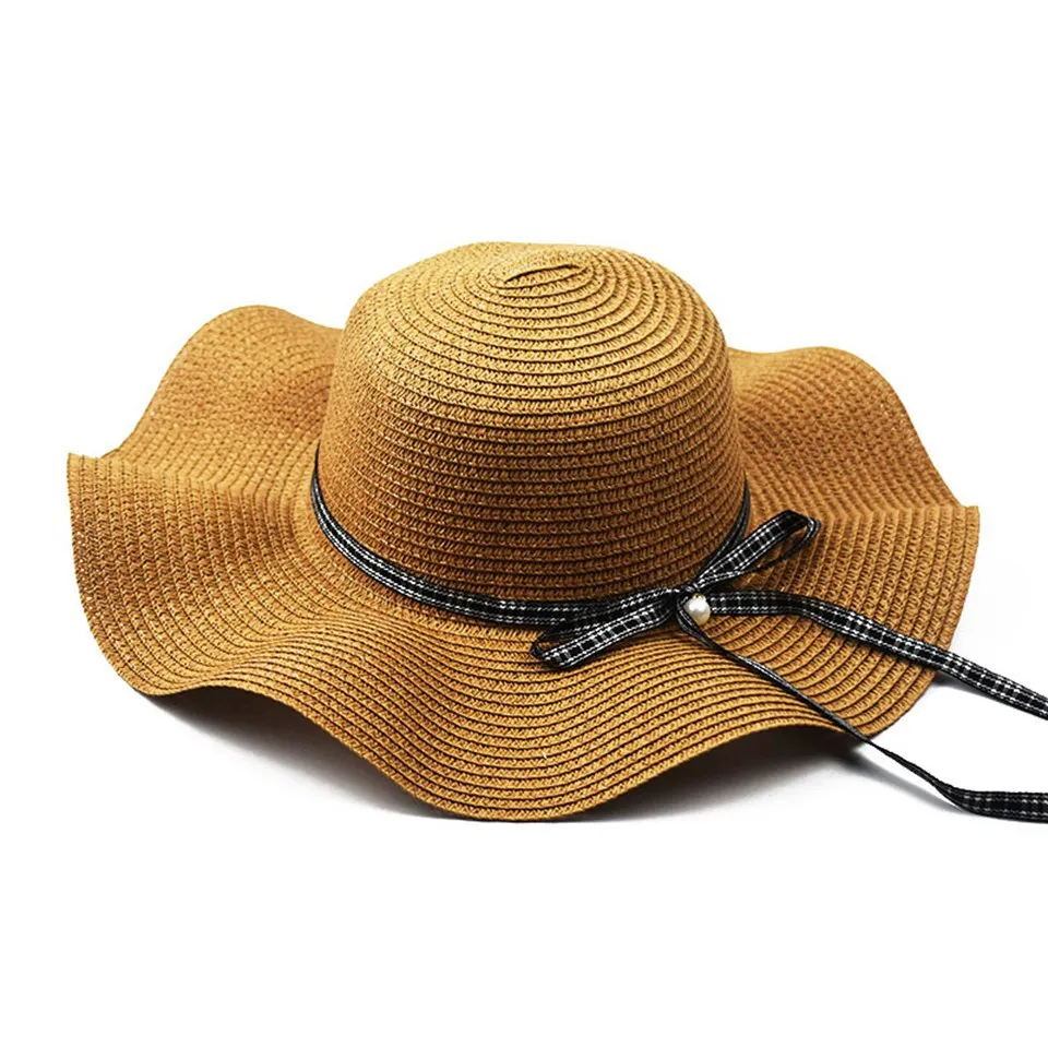 Hot Selling Korean Wave Big Edge Sequin Designer Summer straw Hat