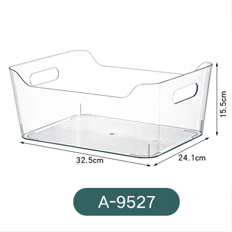 CAI YA Yuanbao type transparent storage box PET plastic refrigerator storage container Square storage bin  for kitchen