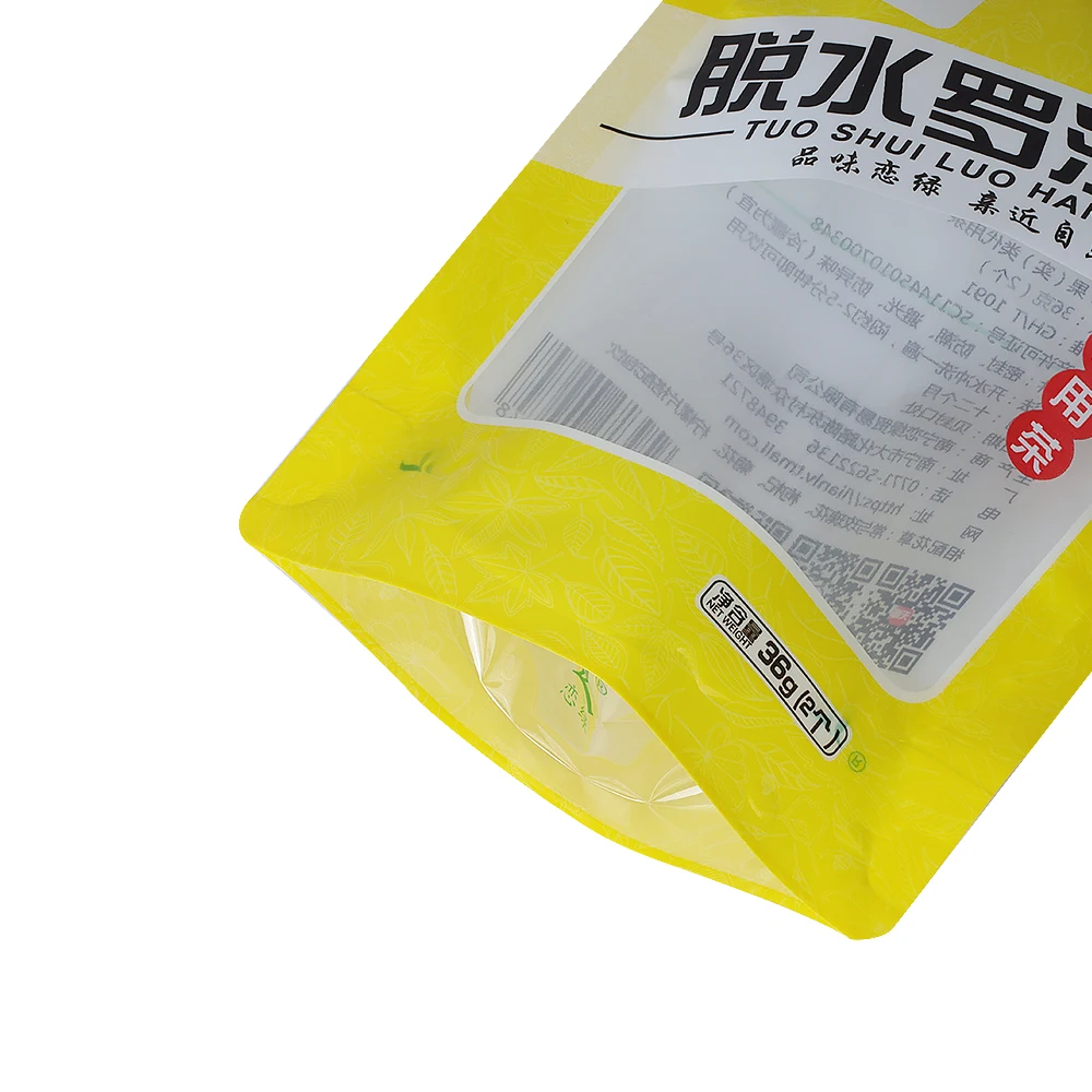 Open window transparent color packaging bag dehydrated mangosteen flower tea snack food hard sugar candied fruit bag