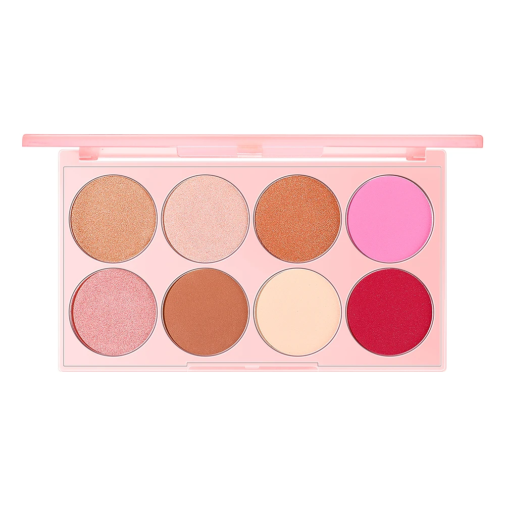 Pudaier Wholesale Multi-function Palette Powder Blusher 8 Colors Natural Nude Makeup 4 In 1 Makeup