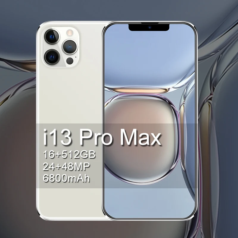 2021 New i13 pro max 6.7 inch Global version original smartphone 16GB 512GB long standby time Android mobile phone (1600336216384)