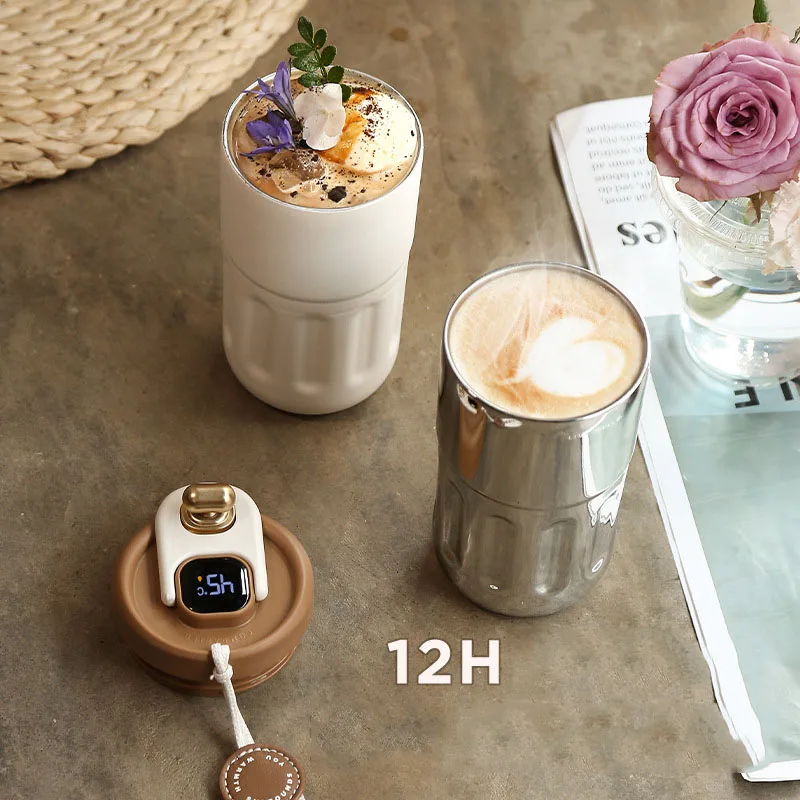 316 Stainless Steel Fashion Temperature Intelligent Display Smart Digital Vacuum Coffee Thermos Cup Tumbler