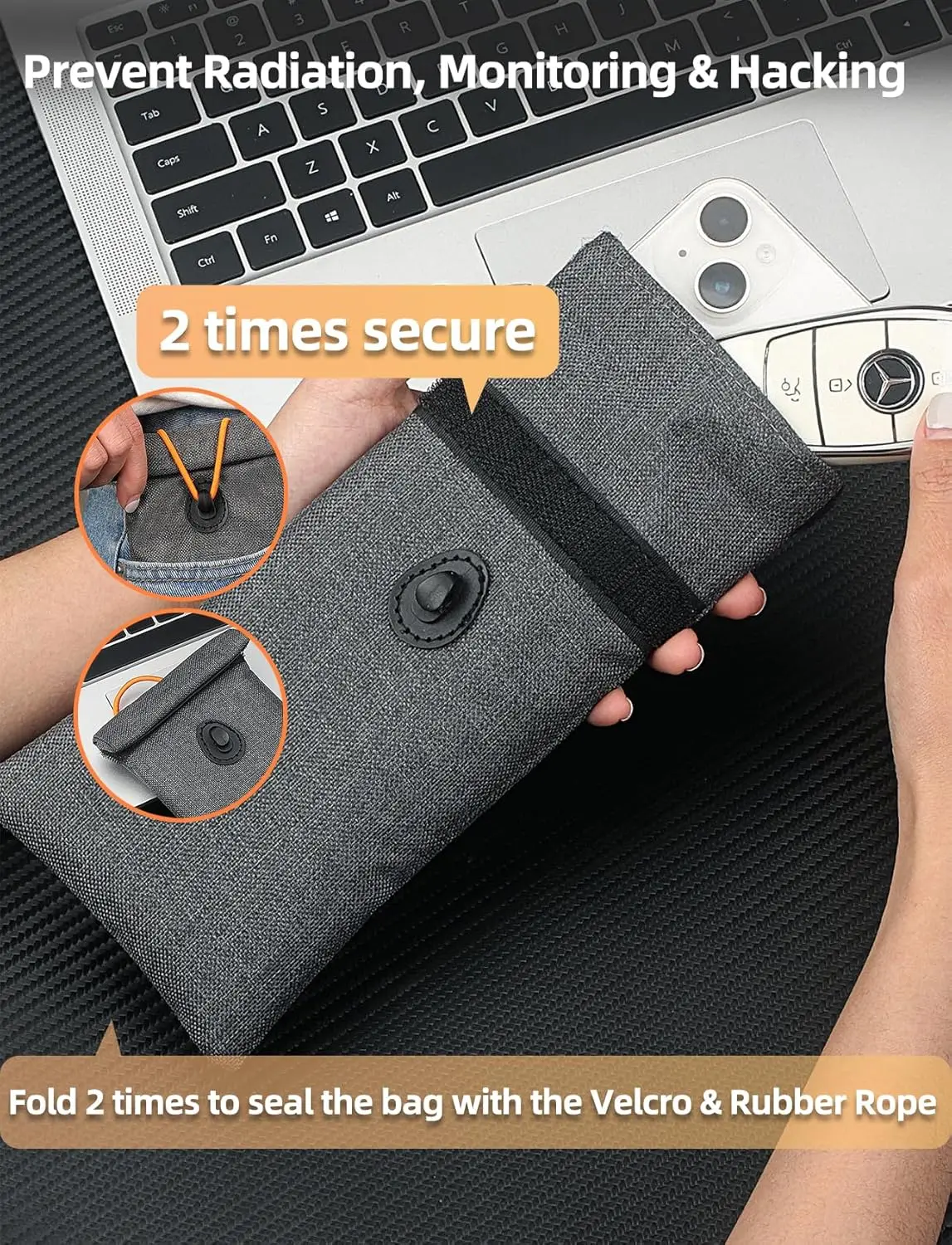 Vehicle tools Faraday Bag Anti-Radiation Credit Card GPS GSM Wifi Cellular RFID Mobile Phone 5G Signal Blocking Pouch