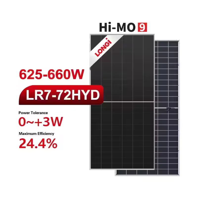 Longi Himo 9 солярпанельные двухфазные 630w 635w 640w 645w 650w 655w 660w Pv панели N типа для солнечной энергетической системы