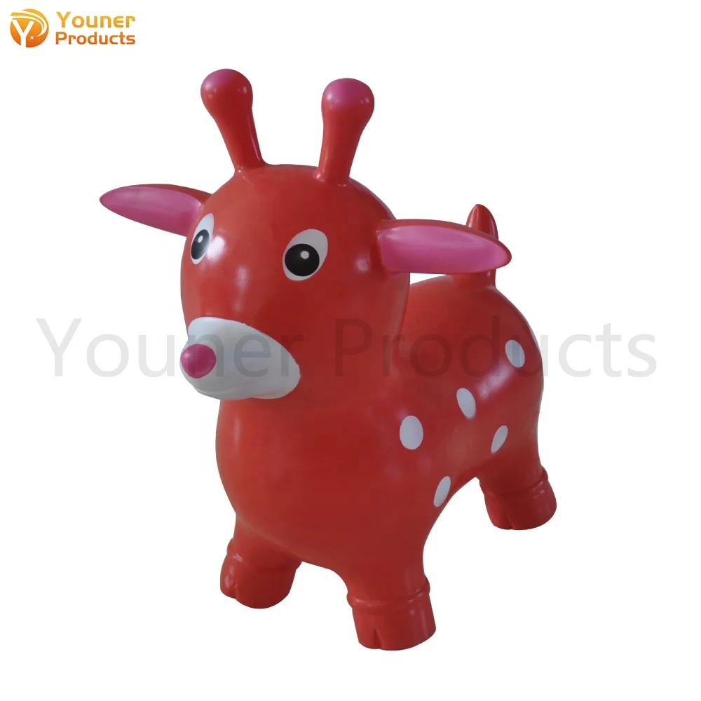 oy New Bouncy Horse Hopper Inflatable Jumping Bouncing Animal Toys Rubber Horse Thickened PVC inflatable jump horses toys
