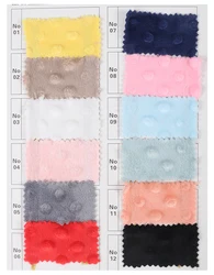 Ready To Ship 100% Polyester Super Soft Minky Dot Crystal Velvet Fabric For Baby Blanket