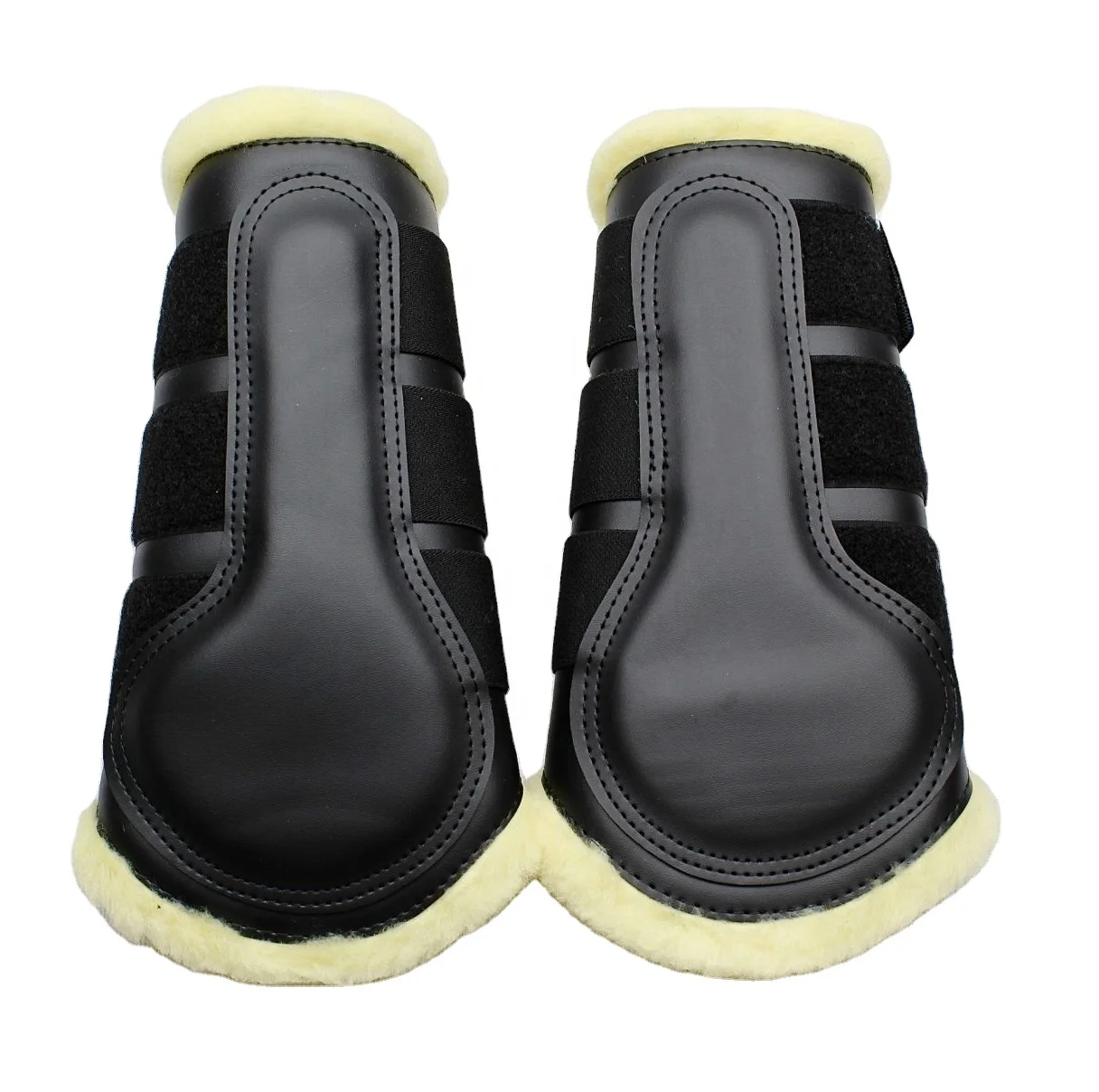 High Quality Fleece Lined Trainer Black Underside Leather Brushing Boots with Neoprene Inside