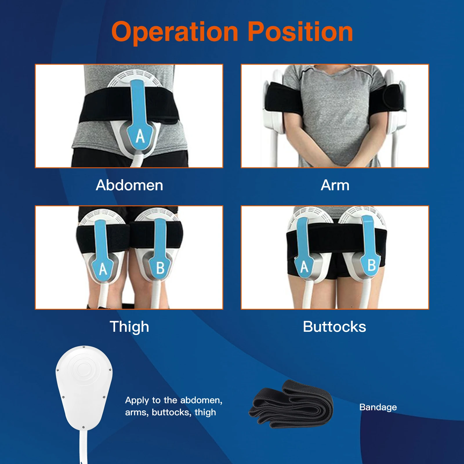 Huanshi Ems Electro Stimulation Machine One Handle Body Sculpting for Fat Burning Portable