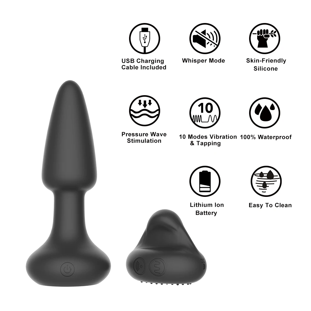 Anal Plug Vibrator for Women Bluetooth Remote Control 14 Mode 360 Rotation Adult Toys for Men Butt Plug Prostate Massage 18