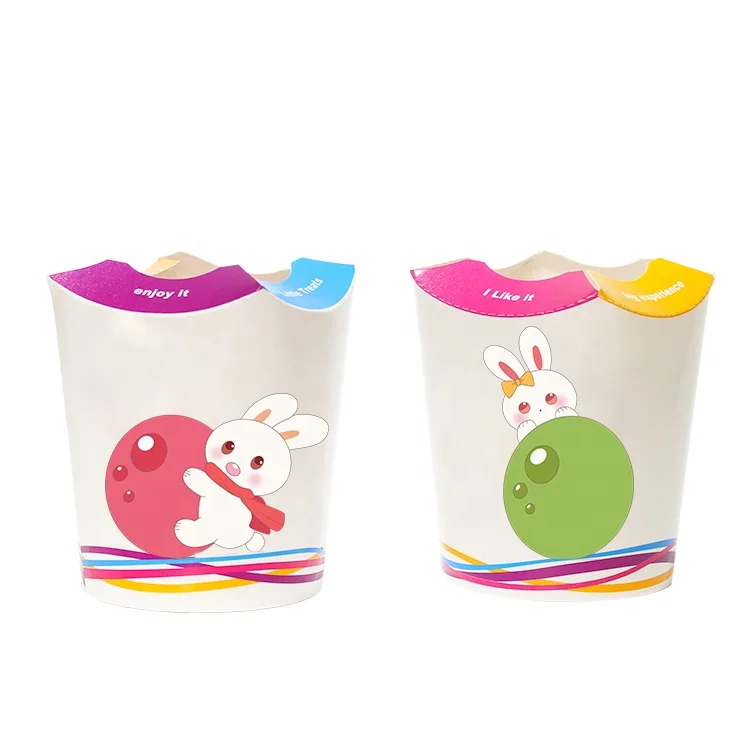 LOKYO food grade dessert container cup yogurt custom printing ice cream paper cup