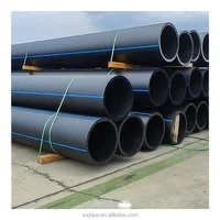 qatar Black Blue Color PN16 PE100 large diameter Plastic Water Supply Pipes HDPE Potable Pipeline Seamless PE Pipe price list