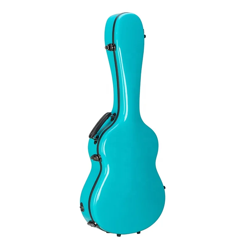 Manufacturer Fiberglass Green Acoustic Guitar Case with Backpack Fiberglass Classical Guitar Cases