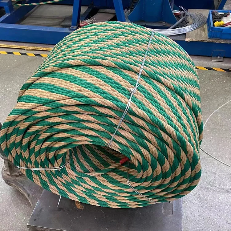 Playground 6 Strand Reinforced Steel  Wire Rope PP combination Rope 16mm