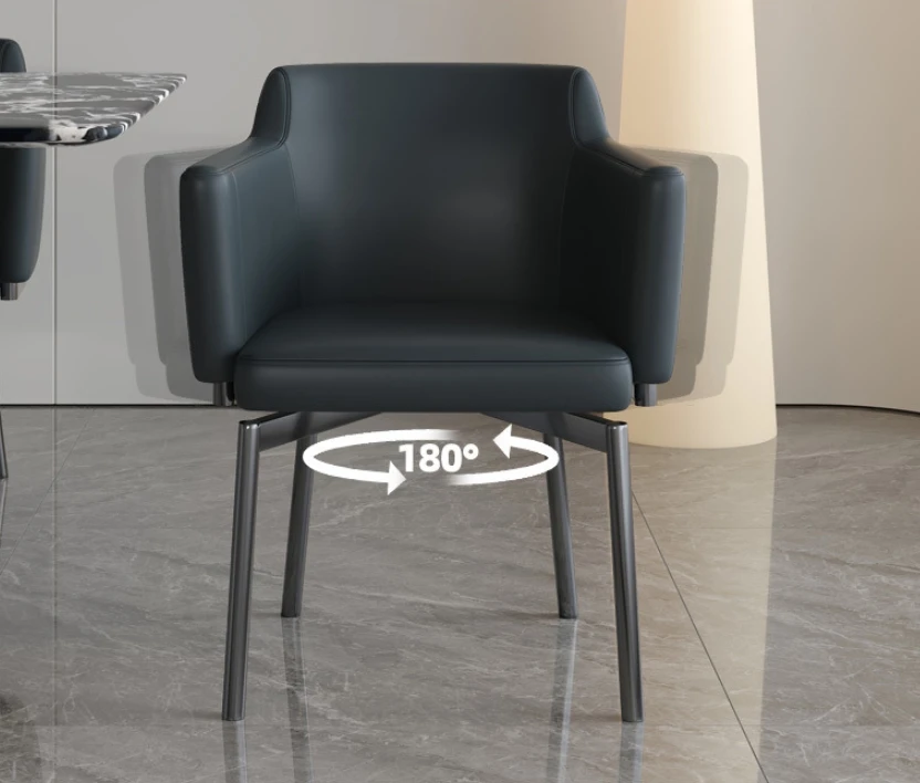 Light Luxury Casual Modern high end rotation dining chair swivel high end rotating chairs ride