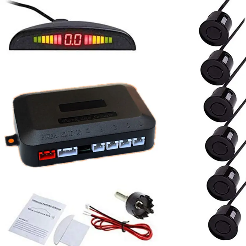 Universal Buzzer Car Parking aid System LED Reversing Radar With 4/6/8 Sensors Car Parking Sensor