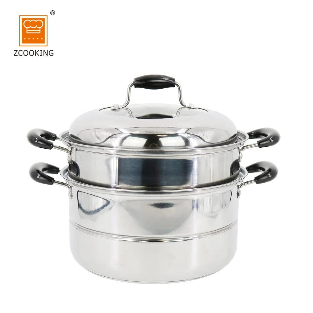 26CM Factory Stainless Steel Dumpling Pot /2 Layer Stainless Steel Food Steamer Pot
