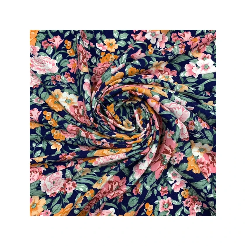 Professional custom summer thin cotton silk ethnic style printing fiber tie-dye rayon fabric