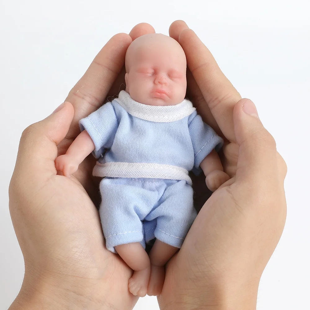 6.1 inch Mini Reborn Baby Dolls Sweet Girl Full Silicone Body Best Gift for Kids