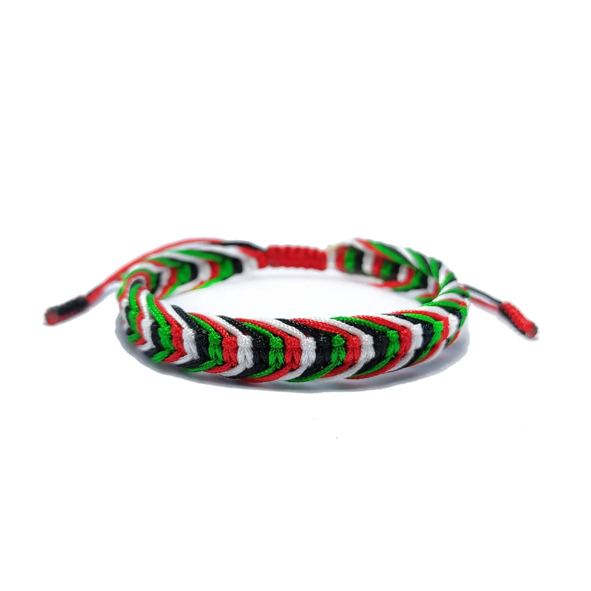 Various Hand Woven Country Flag Color String Bracelets Adjustable Palestine Iran Jamacia France flag Macrame Bracelets Gift