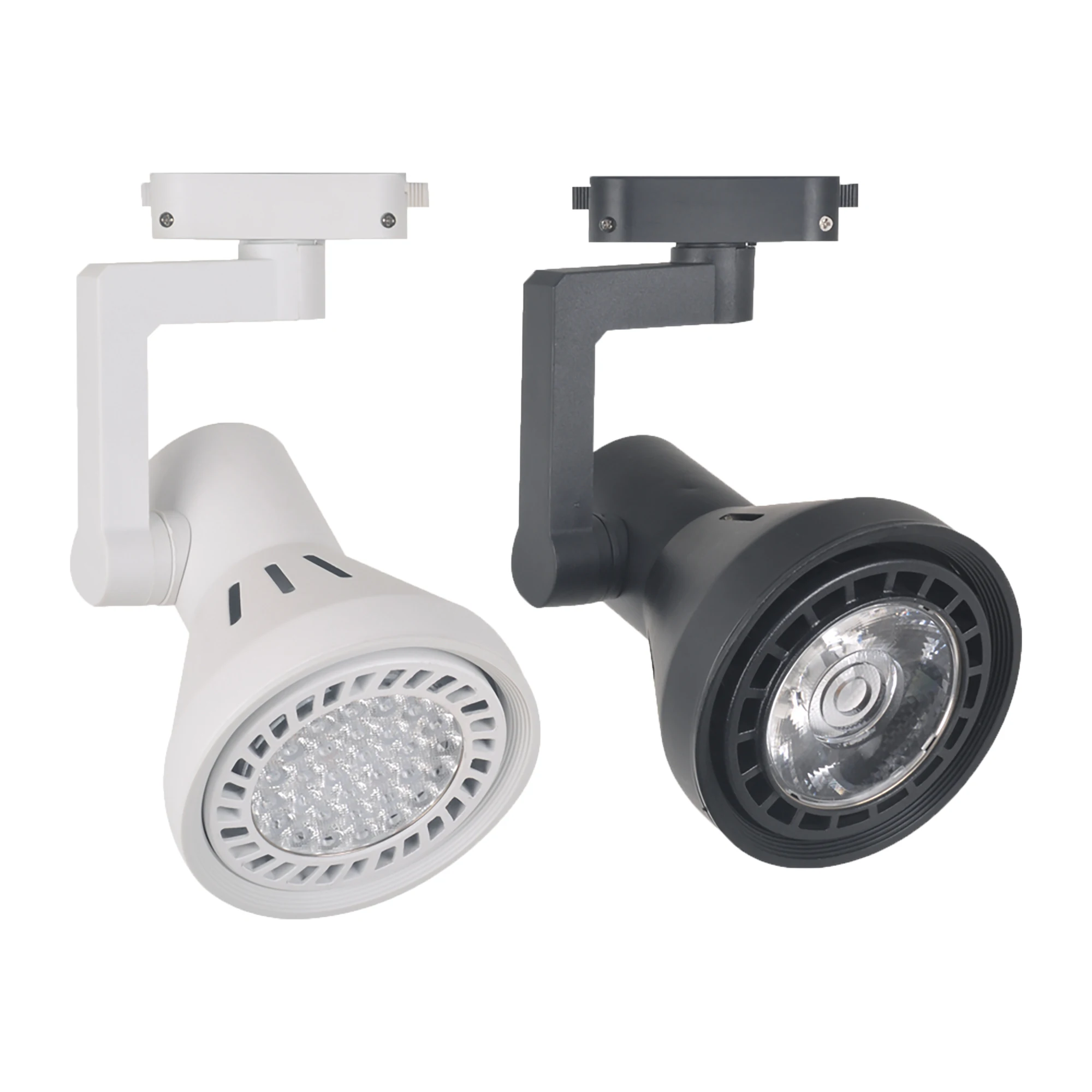 
JHOW KP9 High Quality Track Light iron LED Housing Without Par30 Black and White Nine Holes Horn Shape Track Light Housing 
