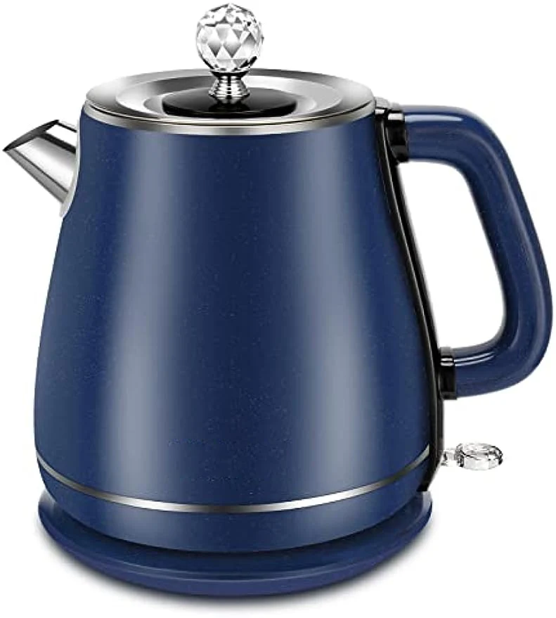 Electric Kettles Stainless Steel for Boiling Water, Double Wall Hot Water Boiler Heater, Cool Touch Electric Teapot